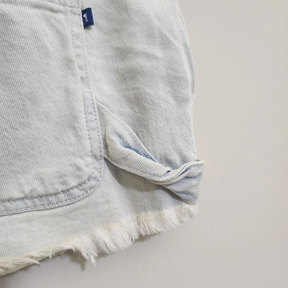 anthropologie PILCRO size 30‎ Daisy Dukes Shortie Denim Shorts Frayed Light Wash